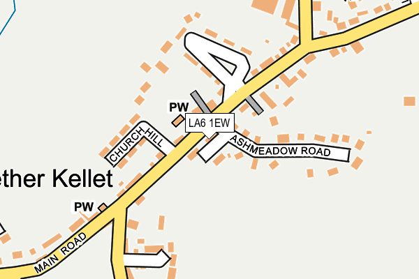 LA6 1EW map - OS OpenMap – Local (Ordnance Survey)