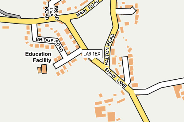 LA6 1EX map - OS OpenMap – Local (Ordnance Survey)