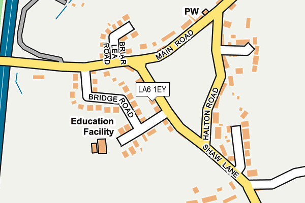 LA6 1EY map - OS OpenMap – Local (Ordnance Survey)