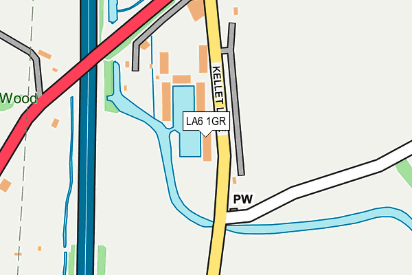 LA6 1GR map - OS OpenMap – Local (Ordnance Survey)