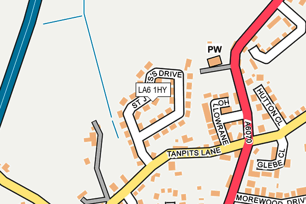 LA6 1HY map - OS OpenMap – Local (Ordnance Survey)