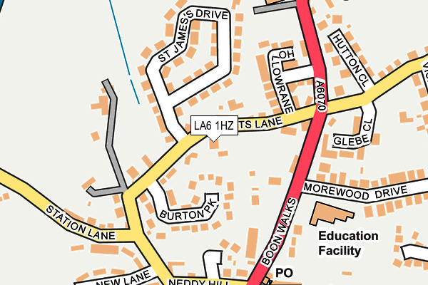 LA6 1HZ map - OS OpenMap – Local (Ordnance Survey)