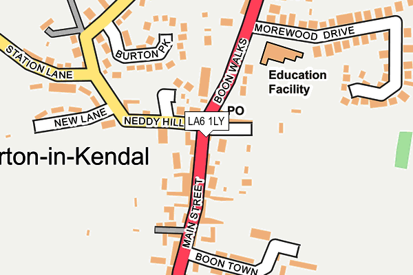 LA6 1LY map - OS OpenMap – Local (Ordnance Survey)