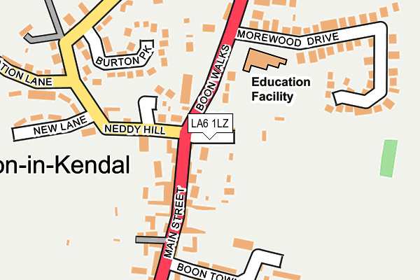 LA6 1LZ map - OS OpenMap – Local (Ordnance Survey)