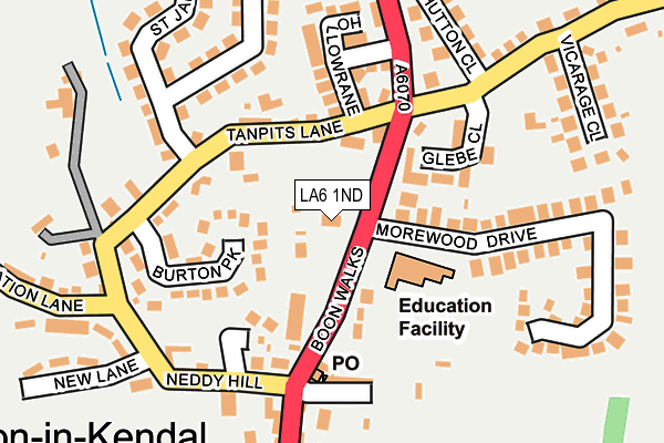 LA6 1ND map - OS OpenMap – Local (Ordnance Survey)