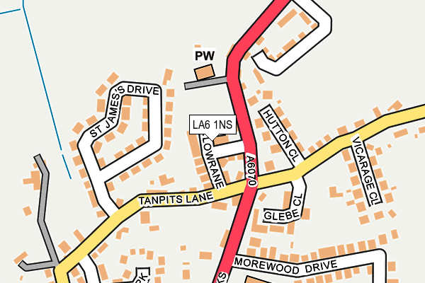 LA6 1NS map - OS OpenMap – Local (Ordnance Survey)