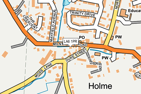 LA6 1PR map - OS OpenMap – Local (Ordnance Survey)