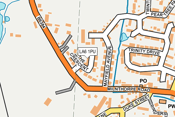 LA6 1PU map - OS OpenMap – Local (Ordnance Survey)