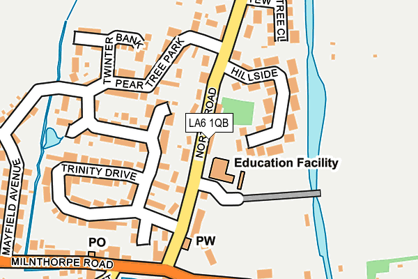 LA6 1QB map - OS OpenMap – Local (Ordnance Survey)