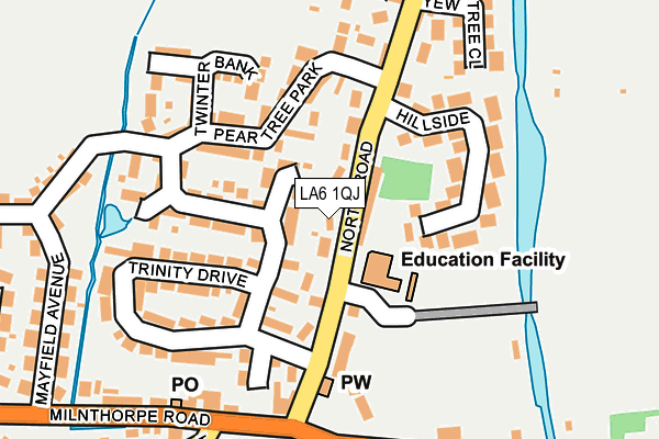 LA6 1QJ map - OS OpenMap – Local (Ordnance Survey)
