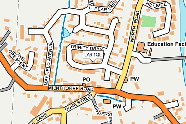 LA6 1QL map - OS OpenMap – Local (Ordnance Survey)