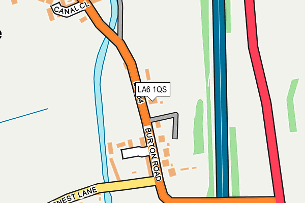 LA6 1QS map - OS OpenMap – Local (Ordnance Survey)