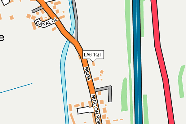 LA6 1QT map - OS OpenMap – Local (Ordnance Survey)