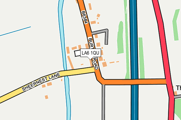 LA6 1QU map - OS OpenMap – Local (Ordnance Survey)