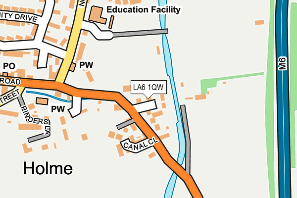 LA6 1QW map - OS OpenMap – Local (Ordnance Survey)