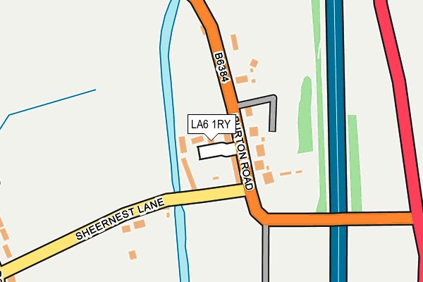 LA6 1RY map - OS OpenMap – Local (Ordnance Survey)
