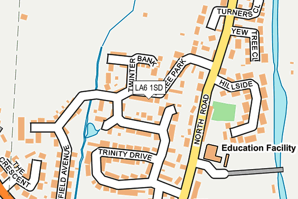 LA6 1SD map - OS OpenMap – Local (Ordnance Survey)