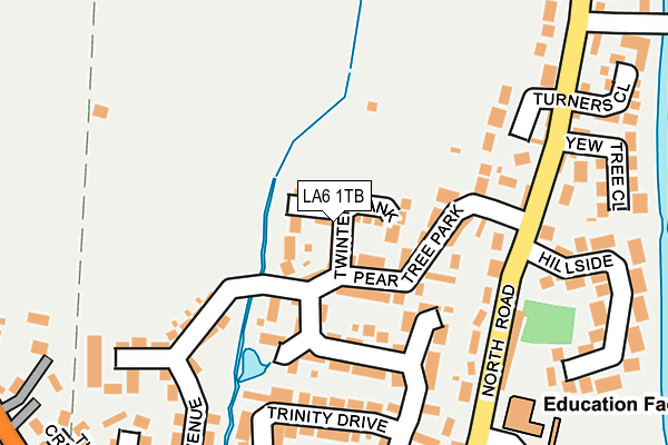 LA6 1TB map - OS OpenMap – Local (Ordnance Survey)