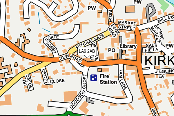 LA6 2AB map - OS OpenMap – Local (Ordnance Survey)
