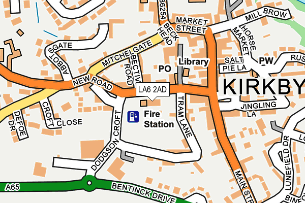 LA6 2AD map - OS OpenMap – Local (Ordnance Survey)