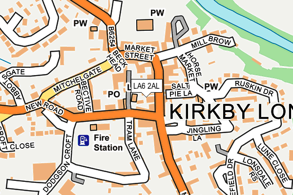 LA6 2AL map - OS OpenMap – Local (Ordnance Survey)