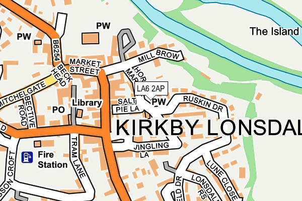 LA6 2AP map - OS OpenMap – Local (Ordnance Survey)