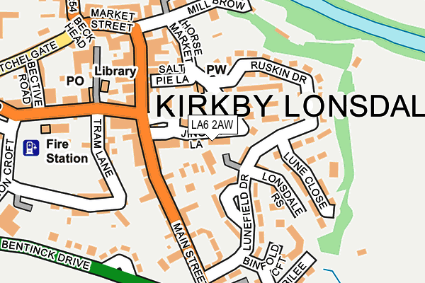 LA6 2AW map - OS OpenMap – Local (Ordnance Survey)