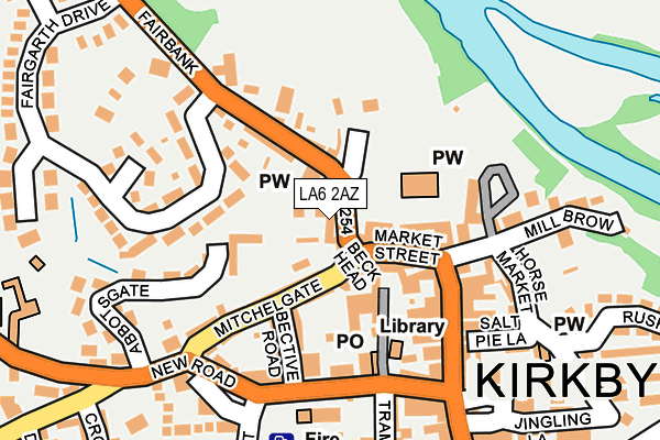 LA6 2AZ map - OS OpenMap – Local (Ordnance Survey)