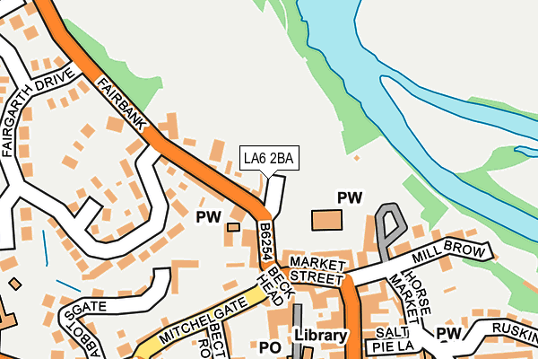 LA6 2BA map - OS OpenMap – Local (Ordnance Survey)