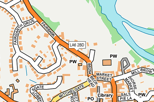 LA6 2BD map - OS OpenMap – Local (Ordnance Survey)