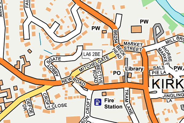 LA6 2BE map - OS OpenMap – Local (Ordnance Survey)