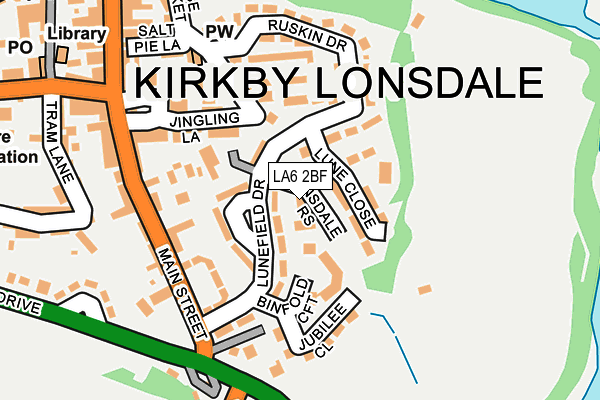 LA6 2BF map - OS OpenMap – Local (Ordnance Survey)