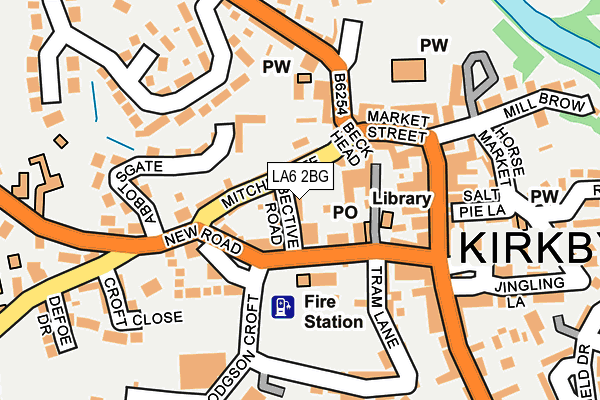 LA6 2BG map - OS OpenMap – Local (Ordnance Survey)