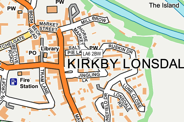 LA6 2BW map - OS OpenMap – Local (Ordnance Survey)