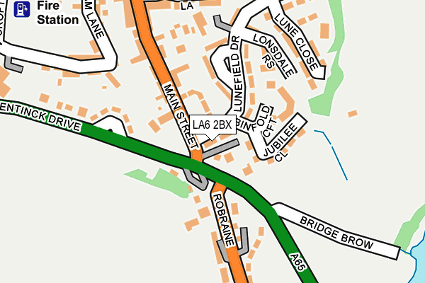 LA6 2BX map - OS OpenMap – Local (Ordnance Survey)