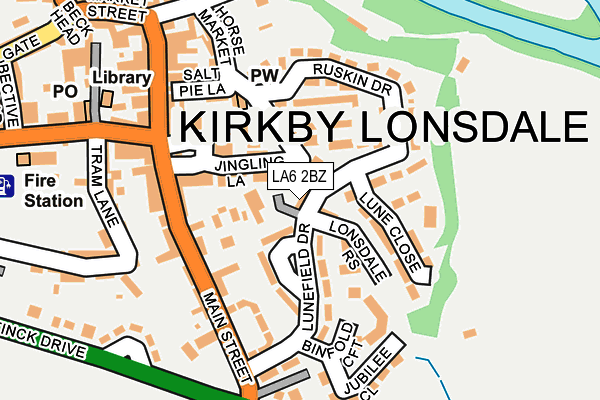 LA6 2BZ map - OS OpenMap – Local (Ordnance Survey)