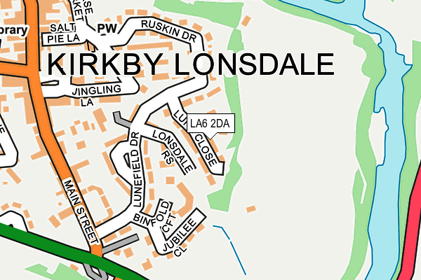 LA6 2DA map - OS OpenMap – Local (Ordnance Survey)