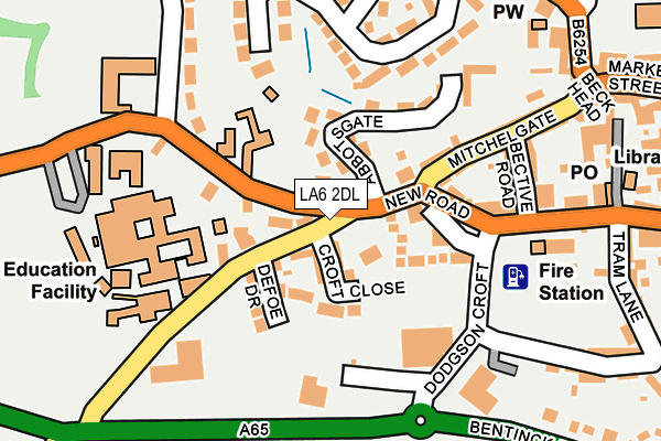 LA6 2DL map - OS OpenMap – Local (Ordnance Survey)
