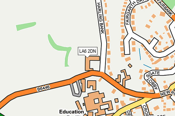 LA6 2DN map - OS OpenMap – Local (Ordnance Survey)