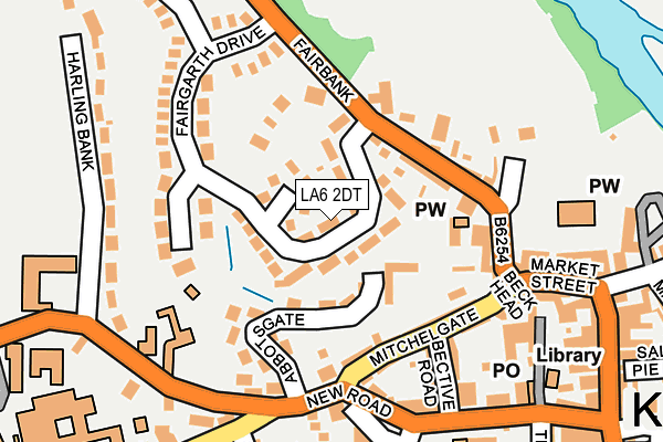 LA6 2DT map - OS OpenMap – Local (Ordnance Survey)