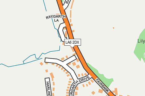 LA6 2DX map - OS OpenMap – Local (Ordnance Survey)