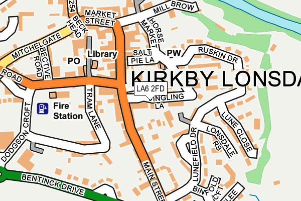 LA6 2FD map - OS OpenMap – Local (Ordnance Survey)