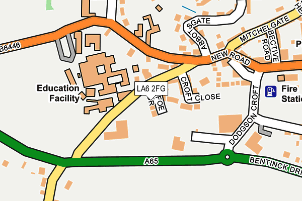LA6 2FG map - OS OpenMap – Local (Ordnance Survey)