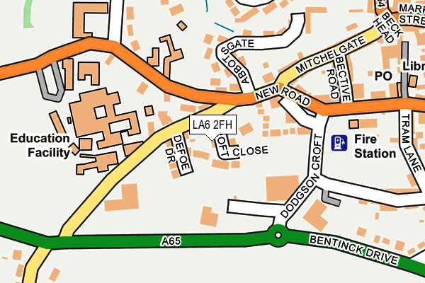 LA6 2FH map - OS OpenMap – Local (Ordnance Survey)
