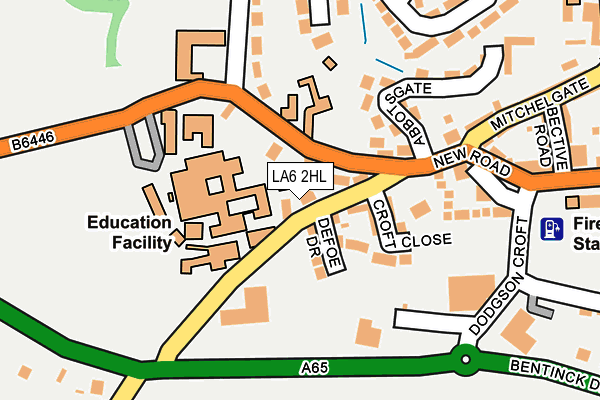 LA6 2HL map - OS OpenMap – Local (Ordnance Survey)
