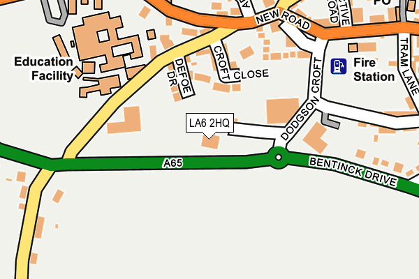 LA6 2HQ map - OS OpenMap – Local (Ordnance Survey)