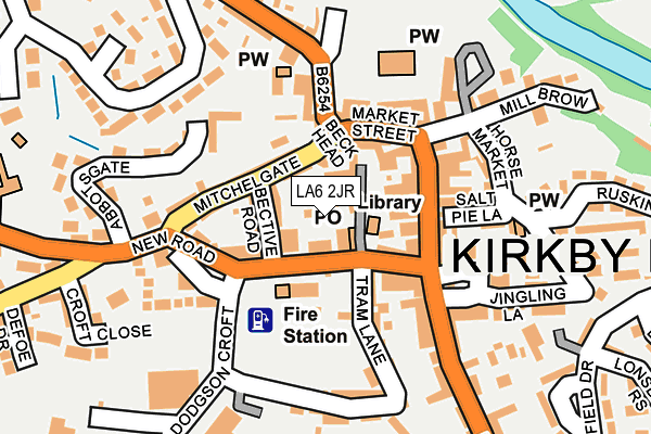 LA6 2JR map - OS OpenMap – Local (Ordnance Survey)