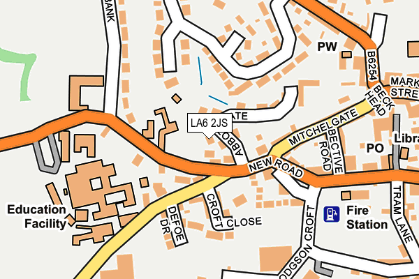 LA6 2JS map - OS OpenMap – Local (Ordnance Survey)