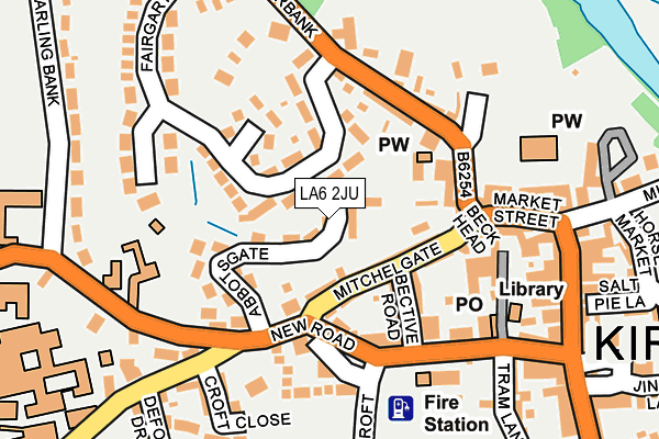 LA6 2JU map - OS OpenMap – Local (Ordnance Survey)