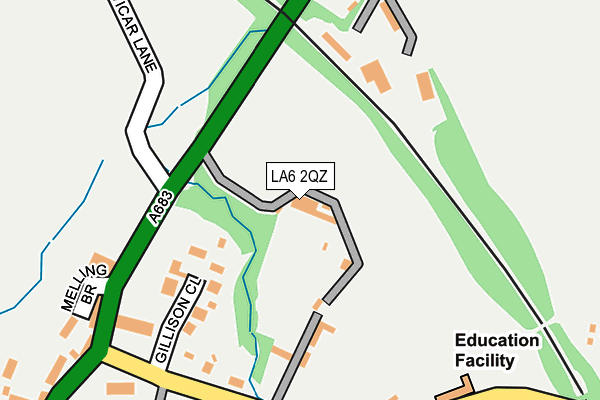 LA6 2QZ map - OS OpenMap – Local (Ordnance Survey)